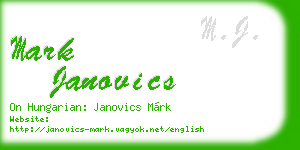 mark janovics business card